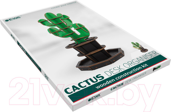 Изображение товара Органайзер настольный EWA Кактус (зеленый)