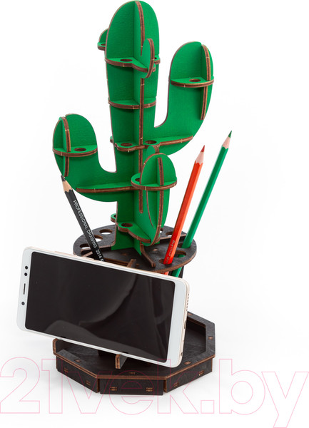 Изображение товара Органайзер настольный EWA Кактус (зеленый)
