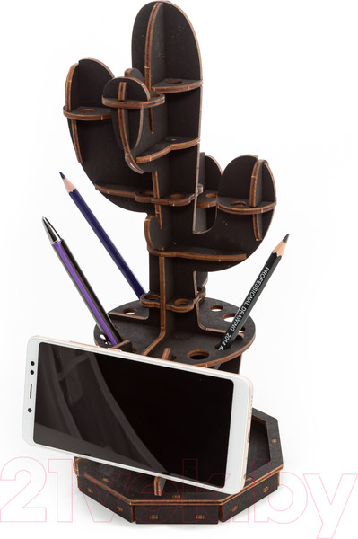 Изображение товара Органайзер настольный EWA Кактус (черный)