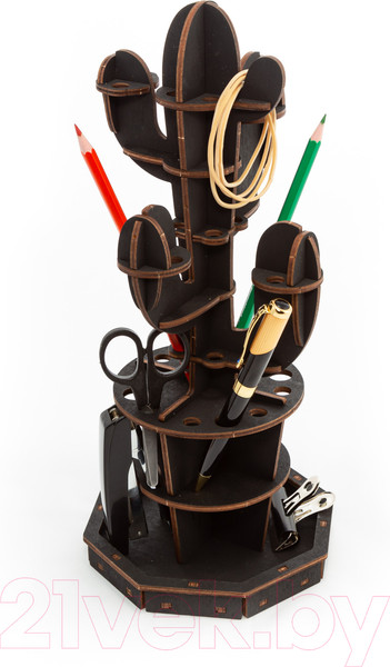 Изображение товара Органайзер настольный EWA Кактус (черный)