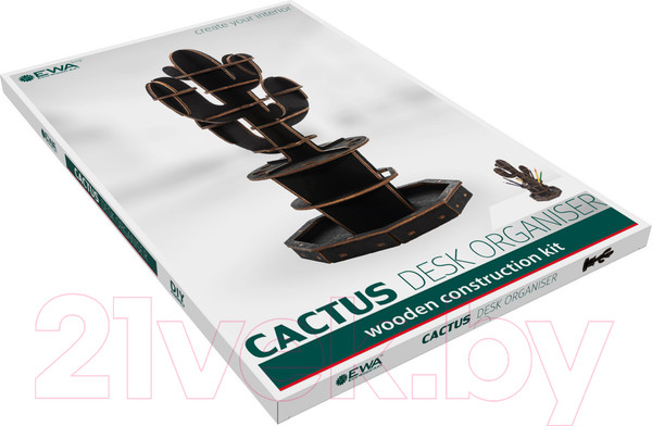 Изображение товара Органайзер настольный EWA Кактус (черный)