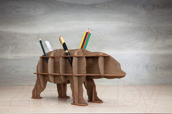 Изображение товара Органайзер настольный EWA Медведь (коричневый)