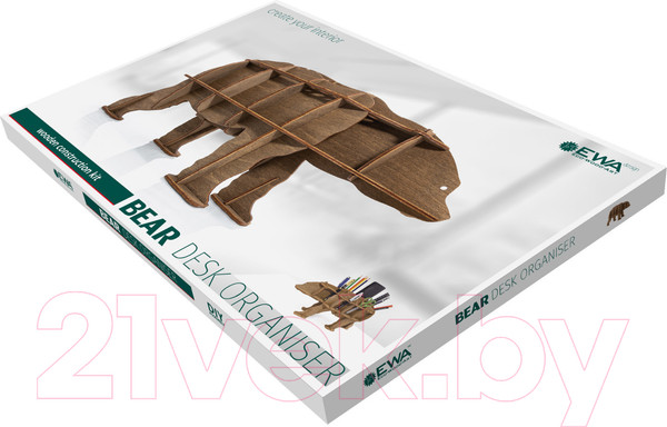 Изображение товара Органайзер настольный EWA Медведь (коричневый)