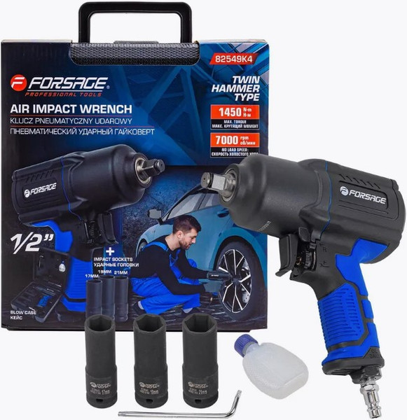 Изображение товара Пневмогайковерт Forsage F-82549K4 (48139)