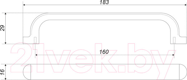 Изображение товара Ручка для мебели Boyard Ell RS333MDN.4/160