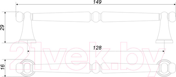 Изображение товара Ручка для мебели Boyard Dolce RS530MAB.1/128
