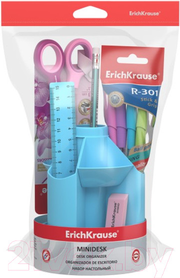 Изображение товара Органайзер настольный Erich Krause Mini Desk Pastel / 53233 (голубой)