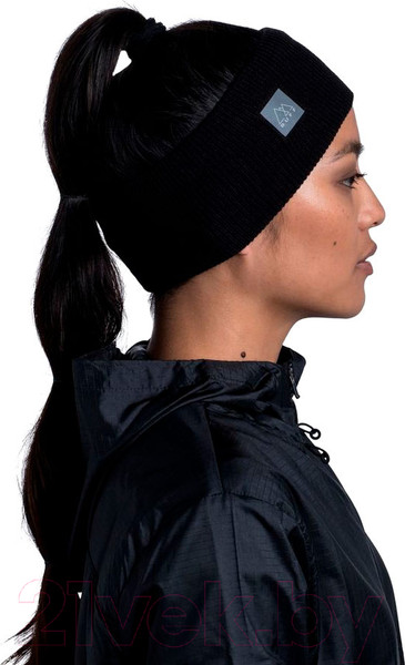Изображение товара Повязка на голову Buff Crossknit Headband Solid Black (126484.999.10.00)