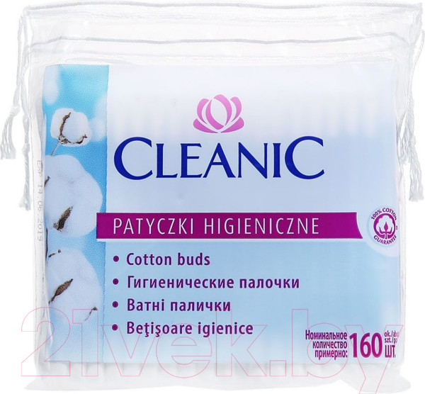 Изображение товара Ватные палочки Cleanic Гигиенические (160шт)