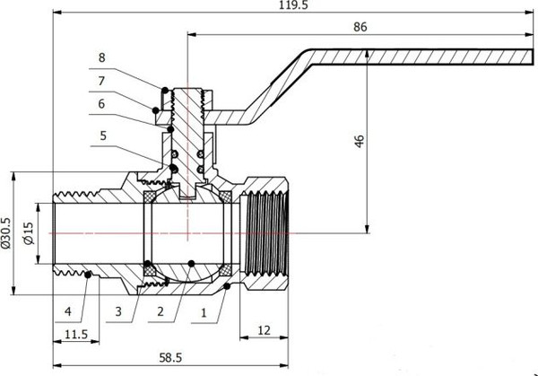 Изображение товара Шаровой кран AV Engineering AVE091012