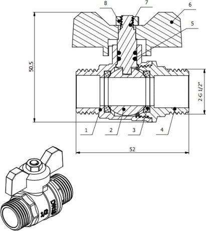 Изображение товара Шаровой кран AV Engineering AVE142012