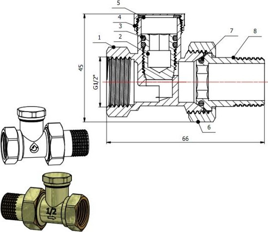 Изображение товара Вентильный кран AV Engineering AVE296012