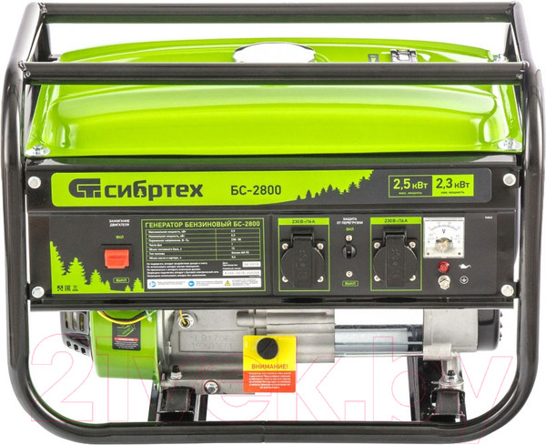Изображение товара Бензиновый генератор СибрТех БС-2800 (94543)