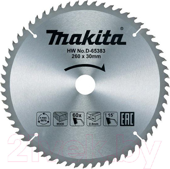 Изображение товара Пильный диск Makita D-65383