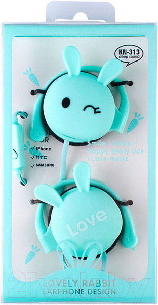 Изображение товара Наушники детские Darvish Зайки Проводные с микрофоном / DV-H-1415