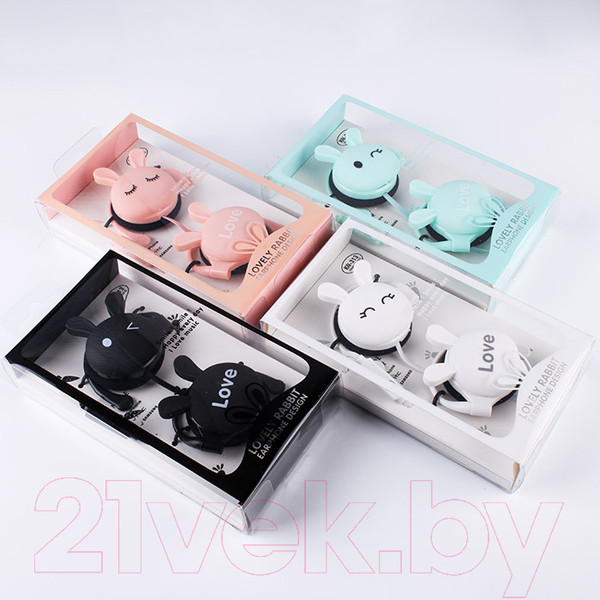 Изображение товара Наушники детские Darvish Зайки Проводные с микрофоном / DV-H-1415