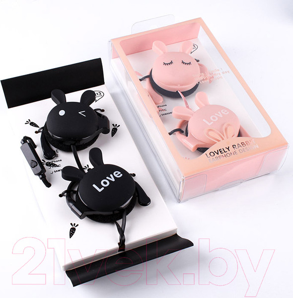 Изображение товара Наушники детские Darvish Зайки Проводные с микрофоном / DV-H-1415