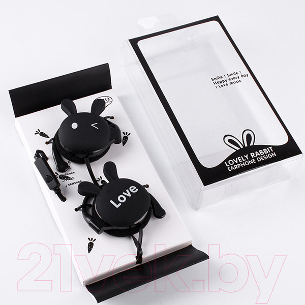 Изображение товара Наушники детские Darvish Зайки Проводные с микрофоном / DV-H-1415