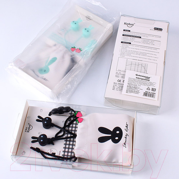 Изображение товара Наушники детские Darvish Зайцы Проводные с микрофоном / DV-H-1409