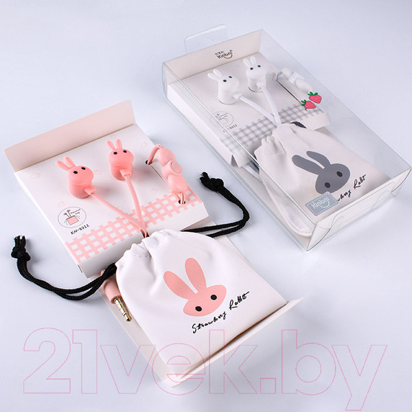 Изображение товара Наушники детские Darvish Зайцы Проводные с микрофоном / DV-H-1409