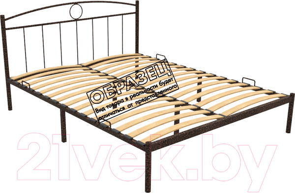 Изображение товара Односпальная кровать Князев Мебель Люмия ЛЯ.90.190.М (медный антик)