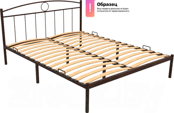 Изображение товара Двуспальная кровать Князев Мебель Люмия ЛЯ.160.200.М (медный антик)