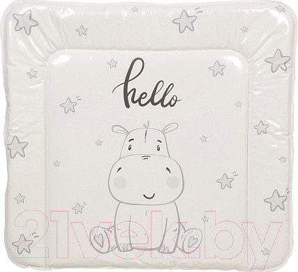Изображение товара Пеленальный матрас Polini Kids Бегемотик 77x72 (серый)