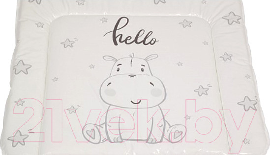 Изображение товара Пеленальный матрас Polini Kids Бегемотик 77x72 (серый)