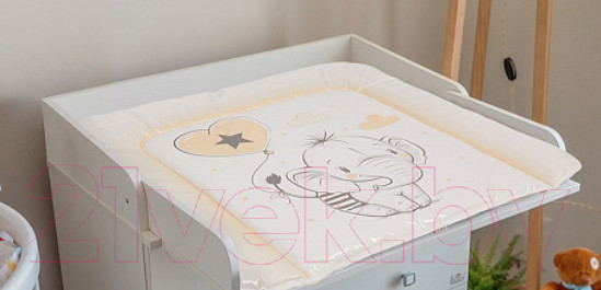 Изображение товара Пеленальный матрас Polini Kids Слоник 77x72 (макиато)