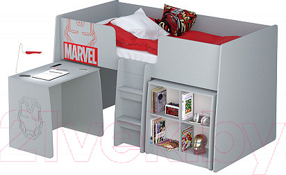 Изображение товара Письменный стол Polini Kids Marvel 4105 Железный человек (серый)