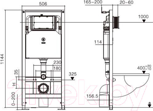 Изображение товара Инсталляция для унитаза WeltWasser Amberg 506
