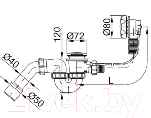 Изображение товара Сифон Styron STY-536-A-K-110