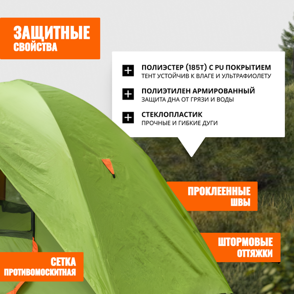 Изображение товара Палатка Coyote CEPHEUS-3 / CL-A11-3P-Light Green