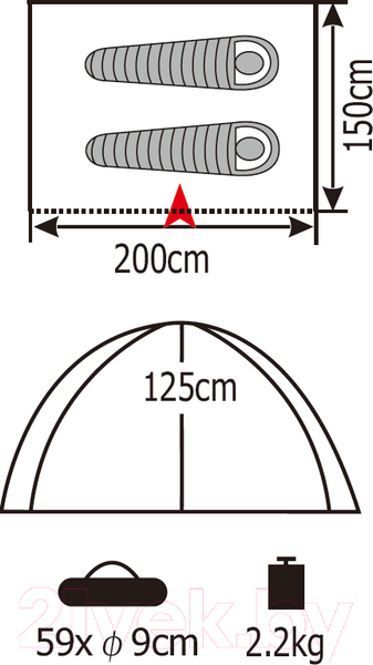 Изображение товара Палатка Coyote Yaren-2 / CL-S01-2P