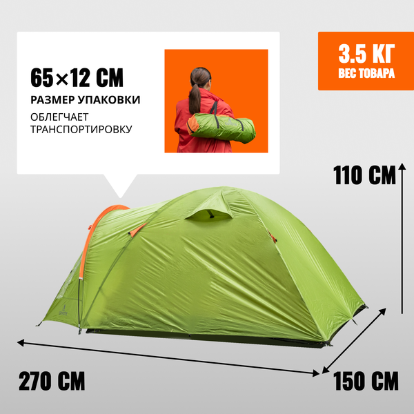 Изображение товара Палатка Coyote Oboluse-2 / CL-A23-2P