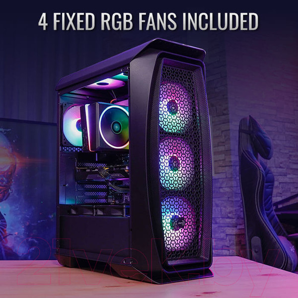 Изображение товара Корпус для компьютера AeroCool Aero One Frost G WT (без БП, прозрачное окно)