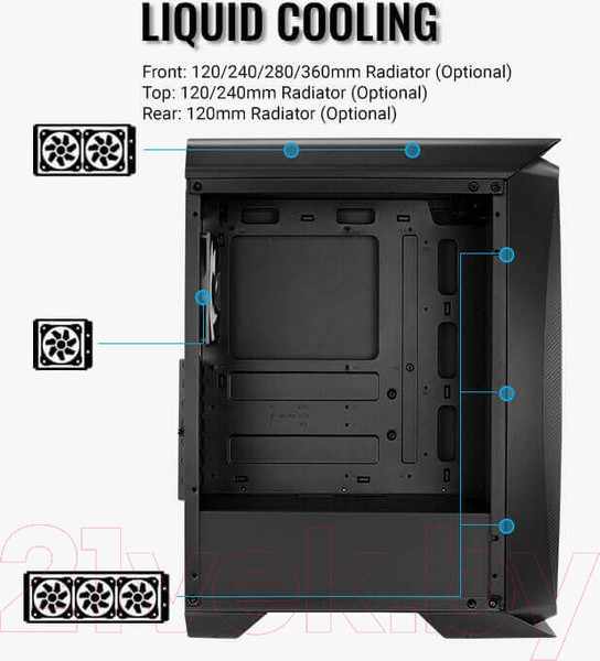 Изображение товара Корпус для компьютера AeroCool Aero One Frost G WT (без БП, прозрачное окно)