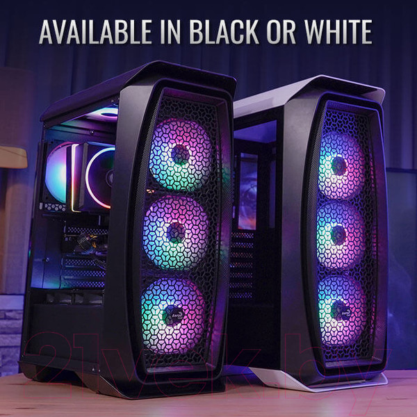 Изображение товара Корпус для компьютера AeroCool Aero One Frost G WT (без БП, прозрачное окно)