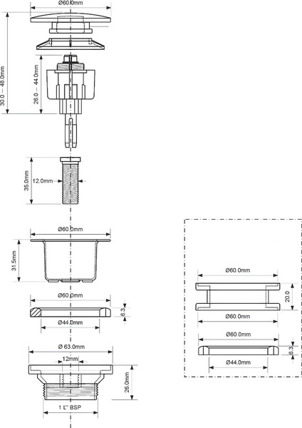 Изображение товара Донный клапан McAlpine CWP60-CB