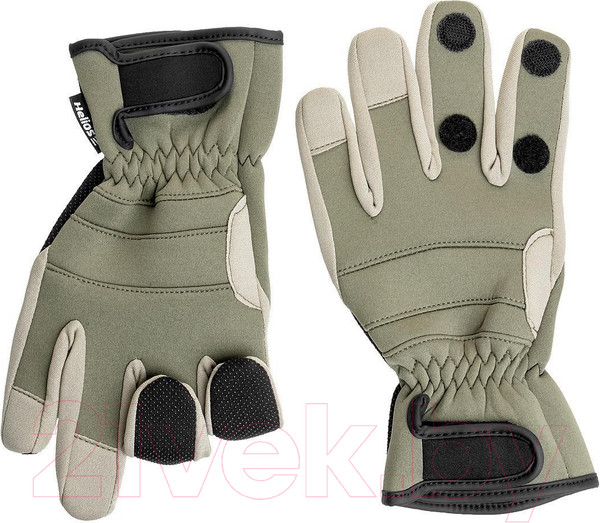 Изображение товара Перчатки для охоты и рыбалки Helios HS-HY-D13-L (L, хаки)