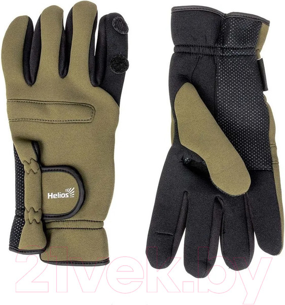 Изображение товара Перчатки для охоты и рыбалки Helios Catcher HS-HY-D14-XL (XL, хаки)