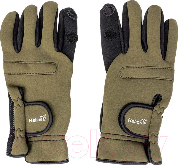Изображение товара Перчатки для охоты и рыбалки Helios Catcher HS-HY-D14-L (L, хаки)