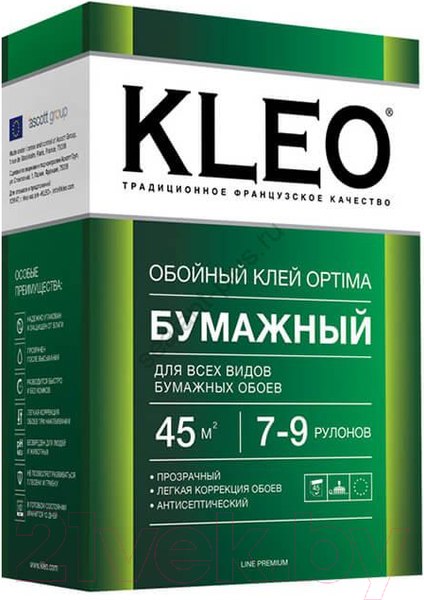 Изображение товара Клей для обоев KLEO Optima Бумажный (160г)