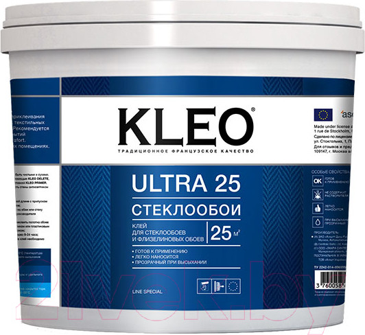 Изображение товара Клей для обоев KLEO Ultra Стеклообои (5кг)