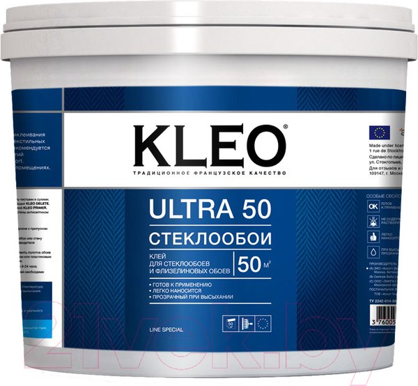 Изображение товара Клей для обоев KLEO Ultra Стеклообои (10кг)