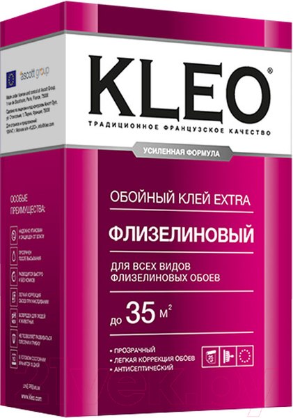 Изображение товара Клей для обоев KLEO Extra 35+20% Флизелиновый (290г)