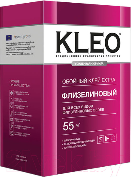Изображение товара Клей для обоев KLEO Extra 55 Флизелиновый (380г)