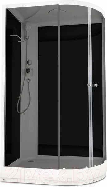 Изображение товара Душевая кабина Domani-Spa Delight 128 L / DS01D128LLBT00 (черный/тонированное стекло)