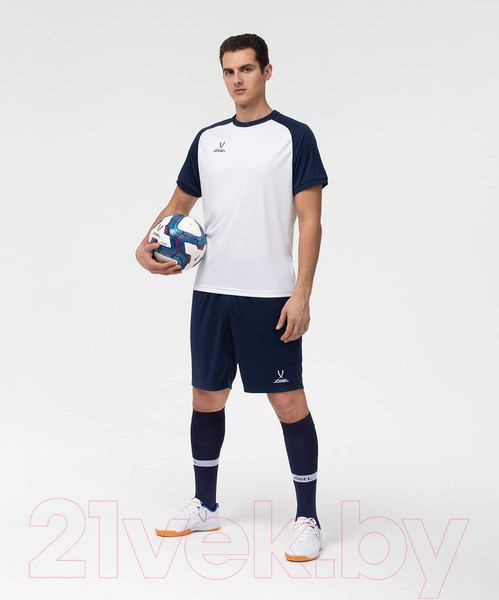 Изображение товара Футболка игровая футбольная Jogel Camp Reglan Jersey / JFT-1021 (S, белый/темно-синий)