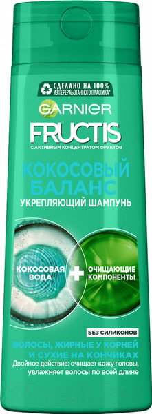 Изображение товара Шампунь для волос Garnier Fructis кокосовый баланс (250мл)